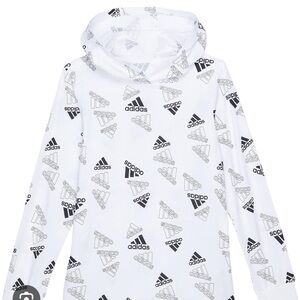 Adidas Tumbling BOS Hoodie - White and Black Logo Print